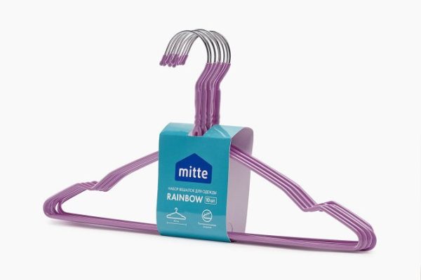 Set of clothes hangers MITTE Rainbow 10 pcs.