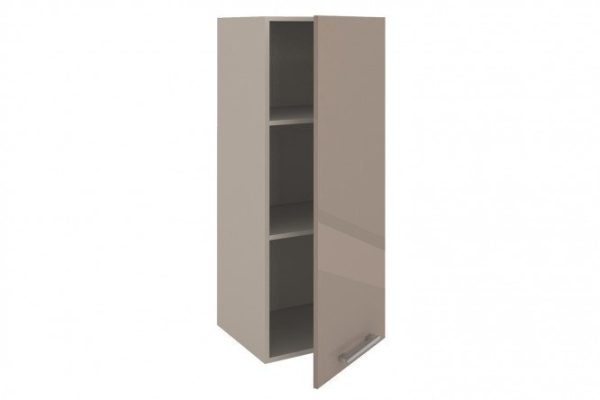 Front for Amika cabinet 40x96 cm, glossy stone gray color