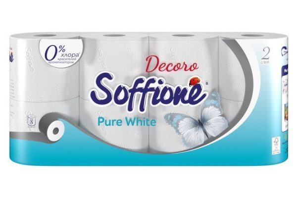 Toilet paper 2-layer Pure White