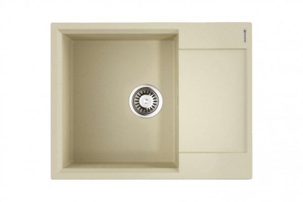 Inset sink with wing OMOIKIRI Daisen 65-BE 4993678, vanilla 65x51x19.5 cm