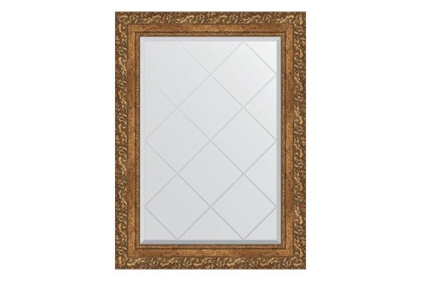 Wall mirror with engraving in a baguette frame EVOFORM bronze vignette 65x87 cm