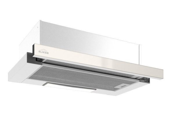 Hood ELIKOR Integra glass 60P-650-V2L KV II M-650-60-259 color white, beige, 60x30.8x30.8 cm