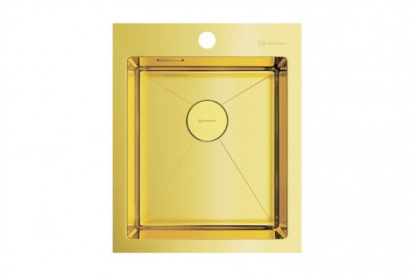Undermount sink OMOIKIRI Akisame 41-LG 4973080, light gold 41x51x20 cm