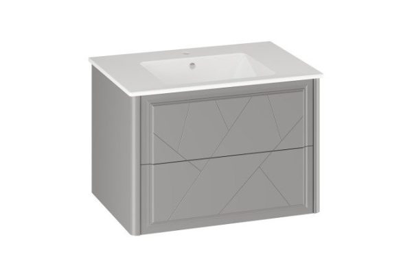 Cabinet OPADIRIS Luigi 69.2 cm, frame color matt gray, front color matt gray