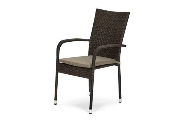 Chair with armrests Hall Haiti 54x94.5x61 cm, brown