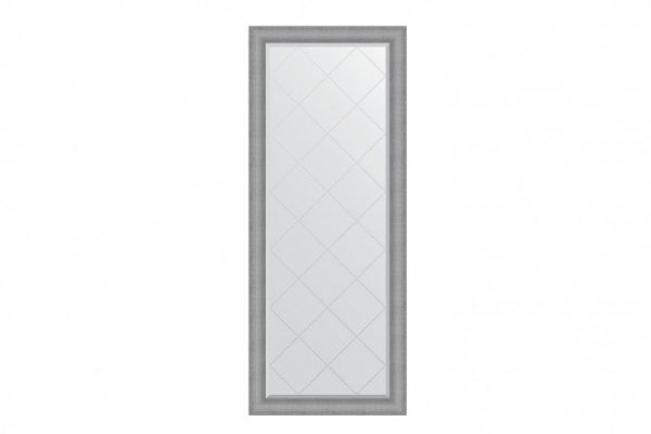 Floor mirror with engraving in a baguette frame EVOFORM BY 6389 silver chain mail 82x202 cm