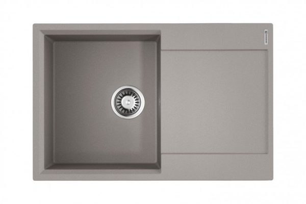 Inset sink with wing OMOIKIRI Daisen 78-GR 4993325, gray 78x51x19 cm