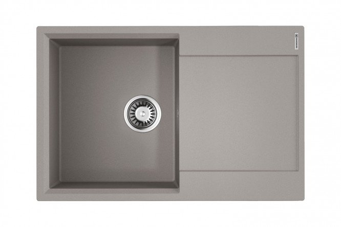 Inset sink with wing OMOIKIRI Daisen 78-GR 4993325, gray 78x51x19 cm