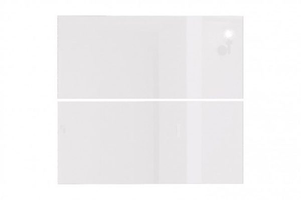Set of fronts for a floor cabinet with 2 drawers City 79.6x35.6 cm, glossy white color