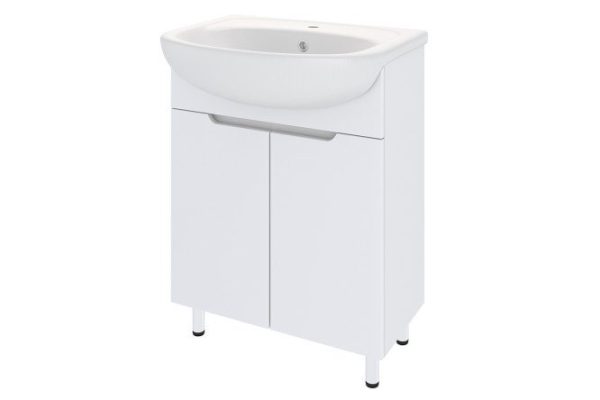 Floor stand Agata 51 cm, frame color white, facade white