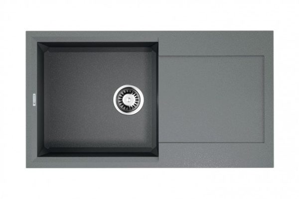 Inset sink with drainer OMOIKIRI Sakaime 78-GR 4993548, gray 78x43.5x21 cm