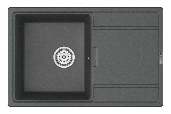 Kitchen sink with wing POINT Laura 78 PN3005GR, graphite 78x50x21.5 cm