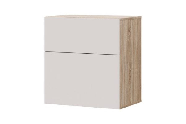 Cabinet Oscar Moon 60x64 with 2 drawers, Sonoma oak / Santiago soft