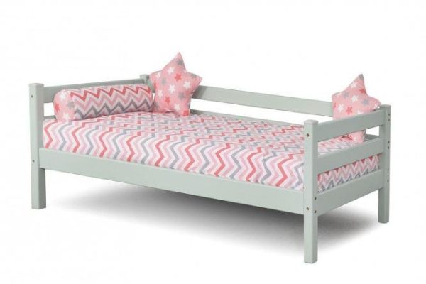 Sonya bed with back protection 80x190 cm color green