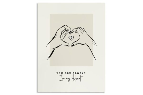 Poster on backing Sketch of hand No. 2 30x40 cm