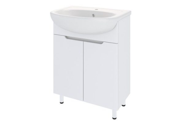 Floor stand Agatha 48 cm, frame color white, facade white