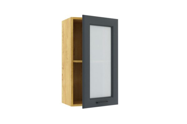Marengo cabinet facade with glass 39.6x71.6 cm, Marengo color