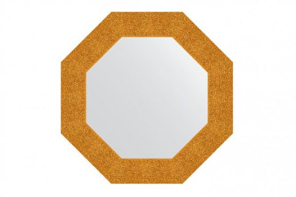 Wall mirror in a baguette frame EVOFORM Octagon BY 7350, gold embossing 61x61 cm