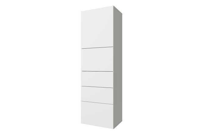 Wardrobe 3 doors and 2 drawers Oscar 60x192 with closers, white