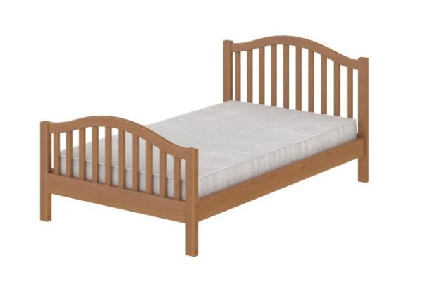Bed with high footboard XIX MT color alder 90x200 cm