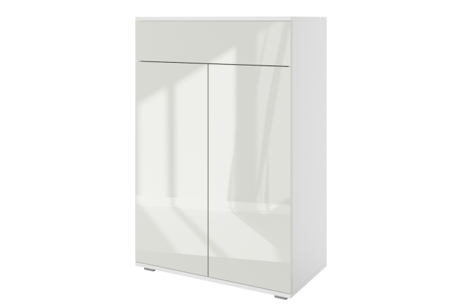 Nightstand Oscar Amika 75x112.4x41.6 cm, white, cashmere