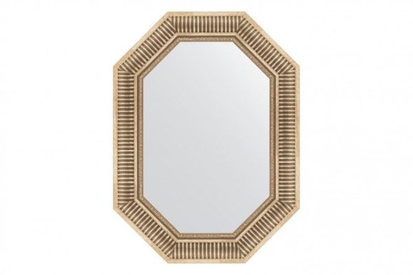 Wall mirror in a baguette frame EVOFORM Polygon BY 7201, silver aqueduct 57x77 cm