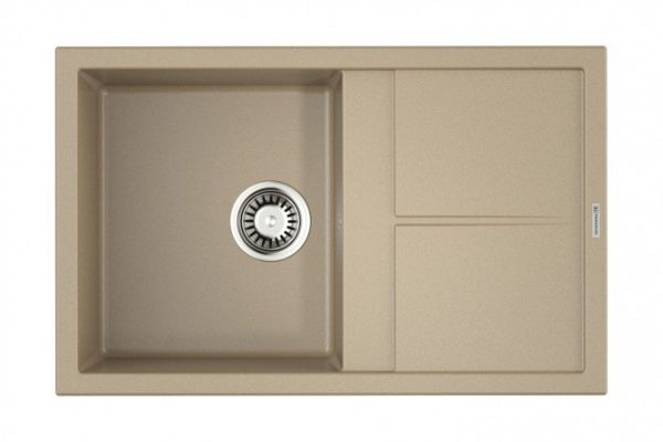 Inset sink with drainer OMOIKIRI Sumi 79-CH 4993669, champagne 79x50x20 cm