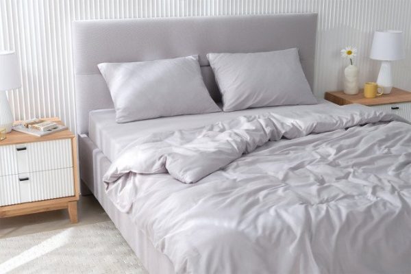 Bed linen set MICASA Gris Satin 145x220 cm, 1.5 sleeping