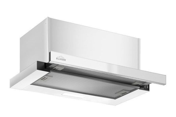 Hood ELIKOR Slide glass 50P-1000 KV II M-1000-50-1542 color white, 50x30.3x30.4 cm