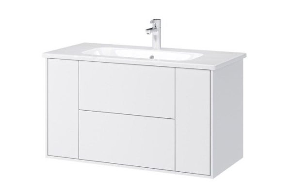 Hanging cabinet Sanstar Boston 271.1-1.5.1. 96 cm, frame color white, facade white