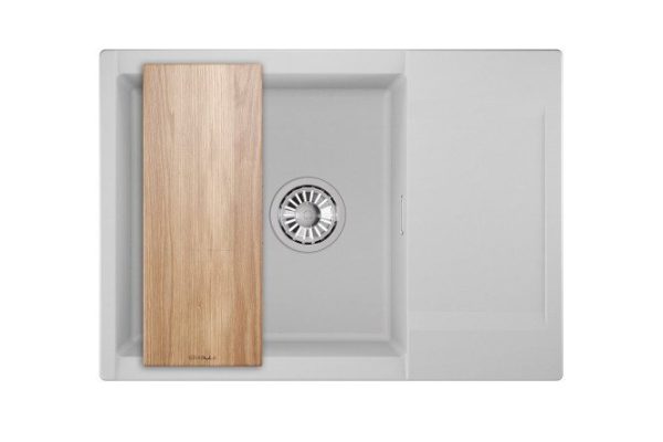 Inset sink GRANULA Estetica 7003 with drainer 70x50x22 cm