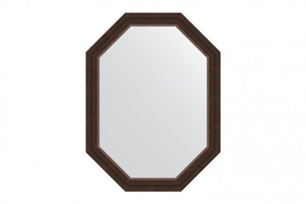 Wall mirror in a baguette frame EVOFORM Polygon BY 7067, rosewood 61x81 cm