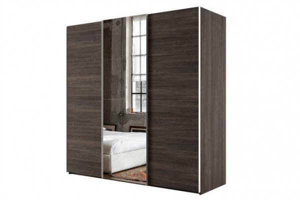 Sliding wardrobe 3-door Comet 240x220 cm wenge Mali, wenge Mali facades, mirror