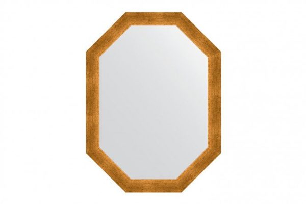 Wall mirror in a baguette frame EVOFORM Polygon BY 7039, etched gold 60x80 cm