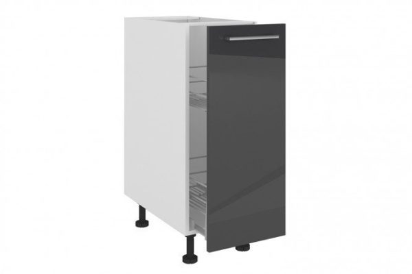 Front for floor-standing cabinet Amika 30x72 cm, color black graphite