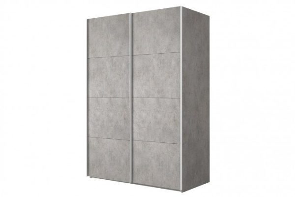 2-door wardrobe Comet 200x220 cm light concrete