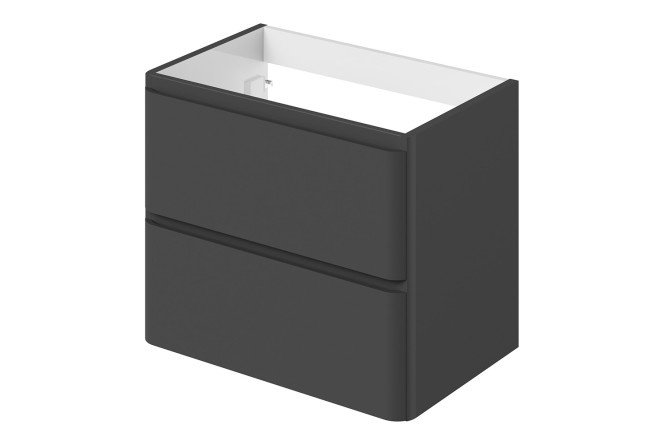 Hanging sink cabinet Roberto 69.3 cm, frame color graphite, facade graphite