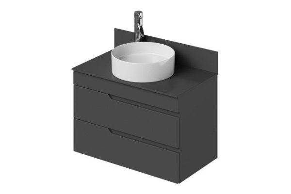 Hanging cabinet Sky 80.5 cm, frame color graphite, facade graphite