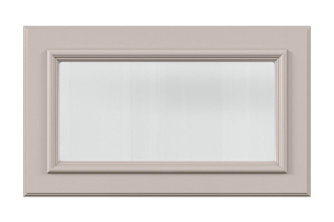 Cabinet front with Olivia glass 59.6x35.6 cm, cashmere color