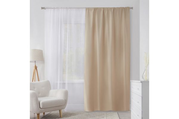 Ribbon curtain MICASA Baudry 150x280 cm, 1 piece, beige
