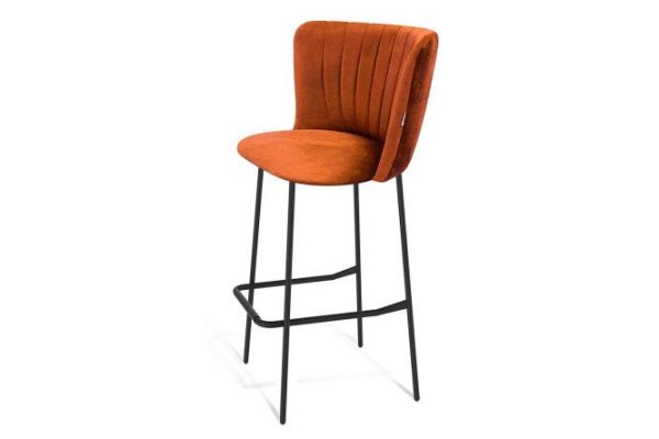 Bar chair SHT-ST36-1/S29 60x116x56 cm, upholstery color sandstorm, legs black moiré