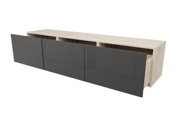 Cabinet with drawers Oscar Amika 180x38 with closers, Sonoma oak