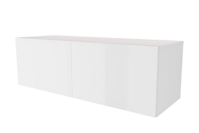 Cabinet with doors Oscar Amika 120x38, white / white gloss