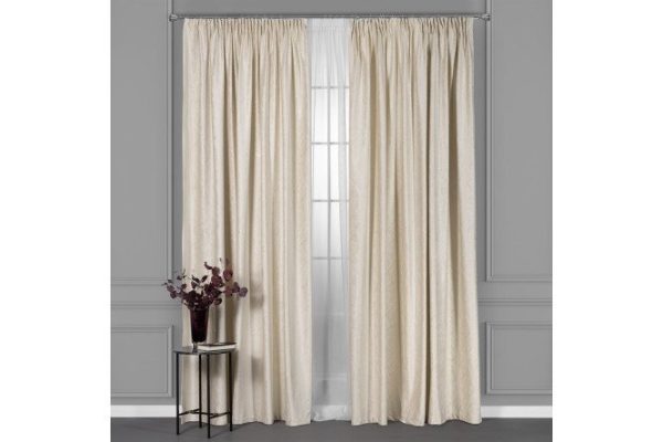 Curtain with Whenua ribbon 200x260 cm, ecru color