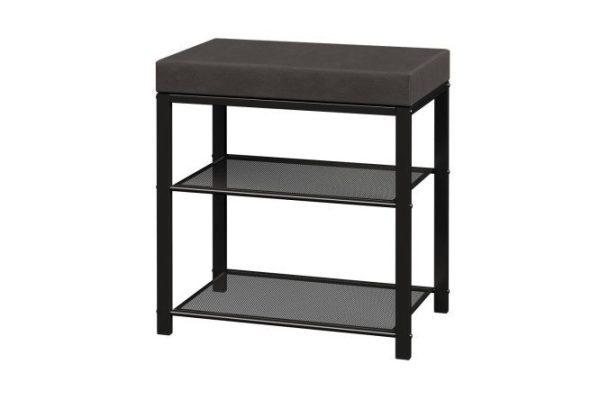 Banquette Toronto upholstery color gray, legs black