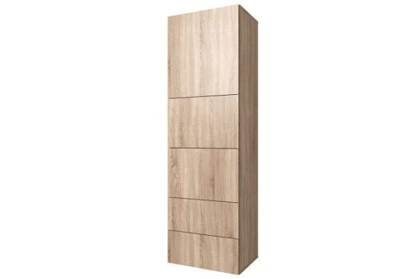 Wardrobe 2 doors and 3 drawers Oscar 60x192 with closers, Sonoma oak