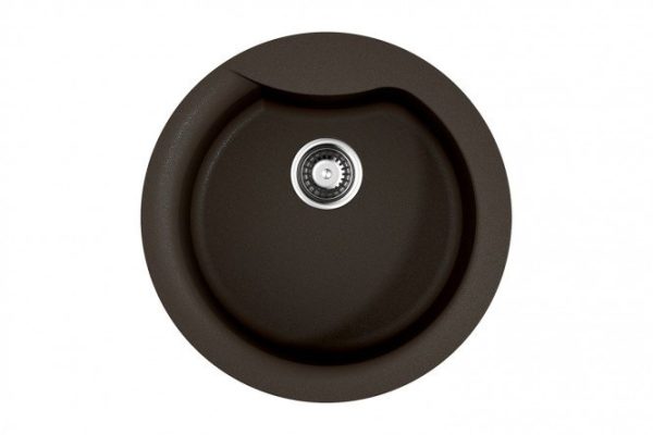 Undermount sink OMOIKIRI Yasugata 48R-DC 4993211, dark chocolate 48.5x48.5x21 cm