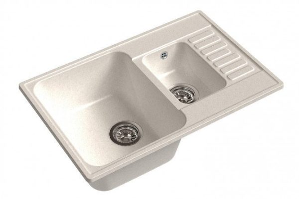 Inset sink with drainer LEX St.Moritz 74x48x18 cm