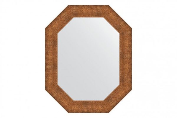 Wall mirror in a baguette frame EVOFORM Polygon BY 7294, copper chain mail 61x76 cm