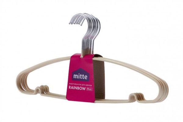 Set of clothes hangers MITTE Rainbow beige 10 pcs.
